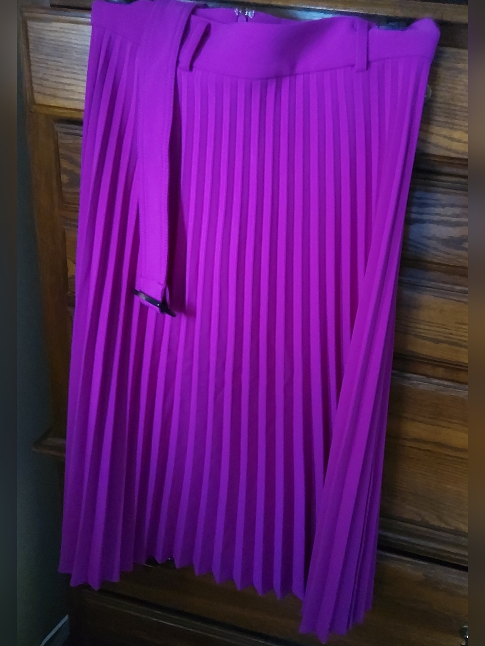 Pleated Midi Skirt in ORCHID NOT PINK Ann Taylor Size 0 See Measurements